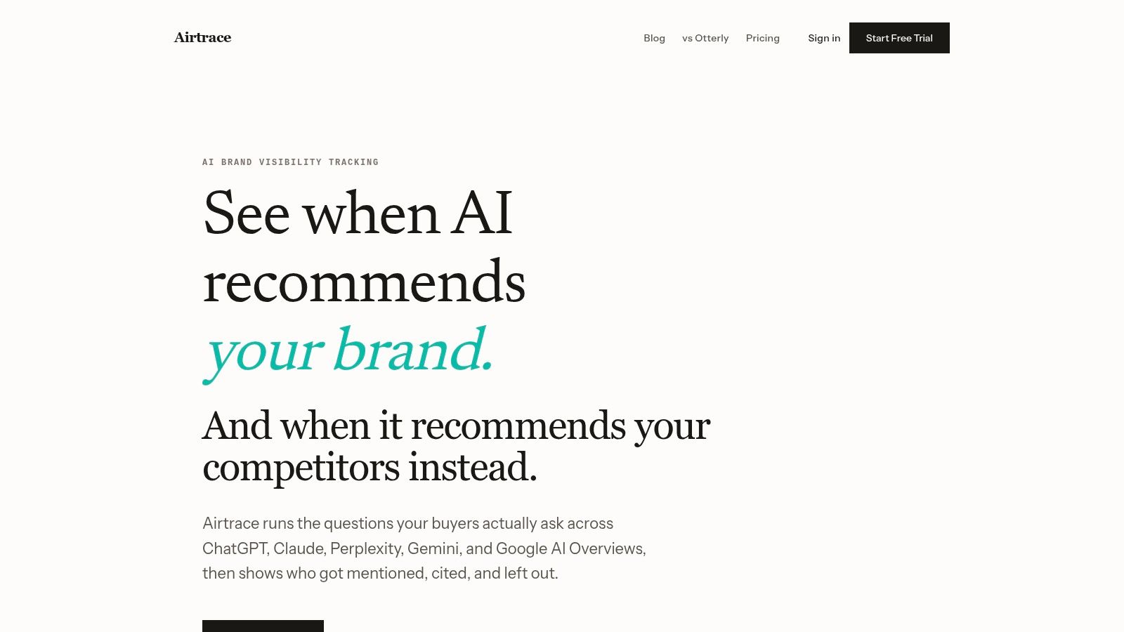 Airtrace, Multi-Engine AI Brand Visibility Tracking