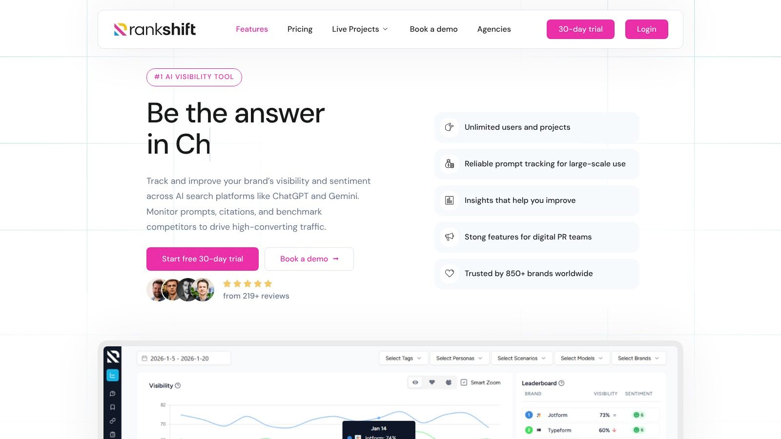 Rankshift, AI Search Analytics and Visibility Tracking
